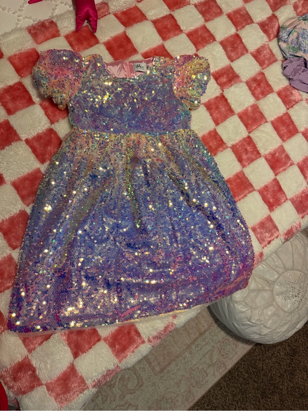 Lola and The Boys Sequin Kids Dress